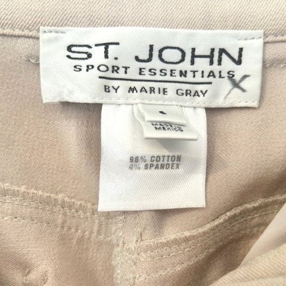 St. John Sport by Marie Gray Tan Straight Leg Pants - Picture 5 of 5